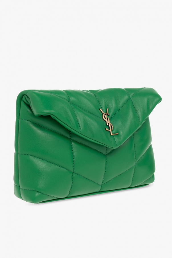 24PF new/Saint Laurent 大型YSLエンベロープポーチ Bag Green 24PF new/Saint Laurent 大型YSLエンベロープポーチ Bag Green